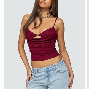 Edikted Deep Red Camisole Top